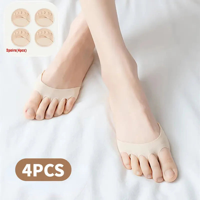 2-Pairs: Invisible Socks Spherical Footrest
