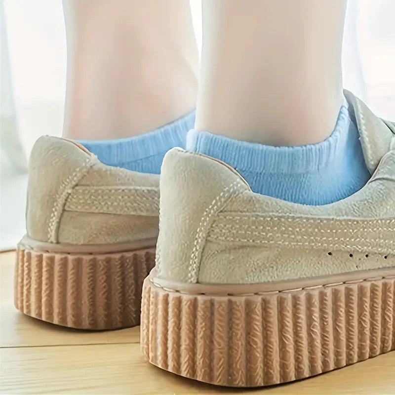 20-Pairs: Candy Color Socks, Casual & Breathable Low Cut Ankle Socks, Women's Stockings & Hosiery