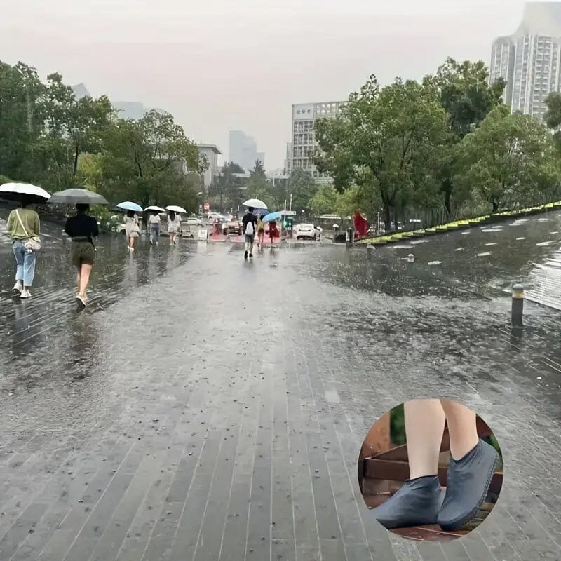 3-Pairs: Outdoor Latex Rain Boots Waterproof Shoe Cover