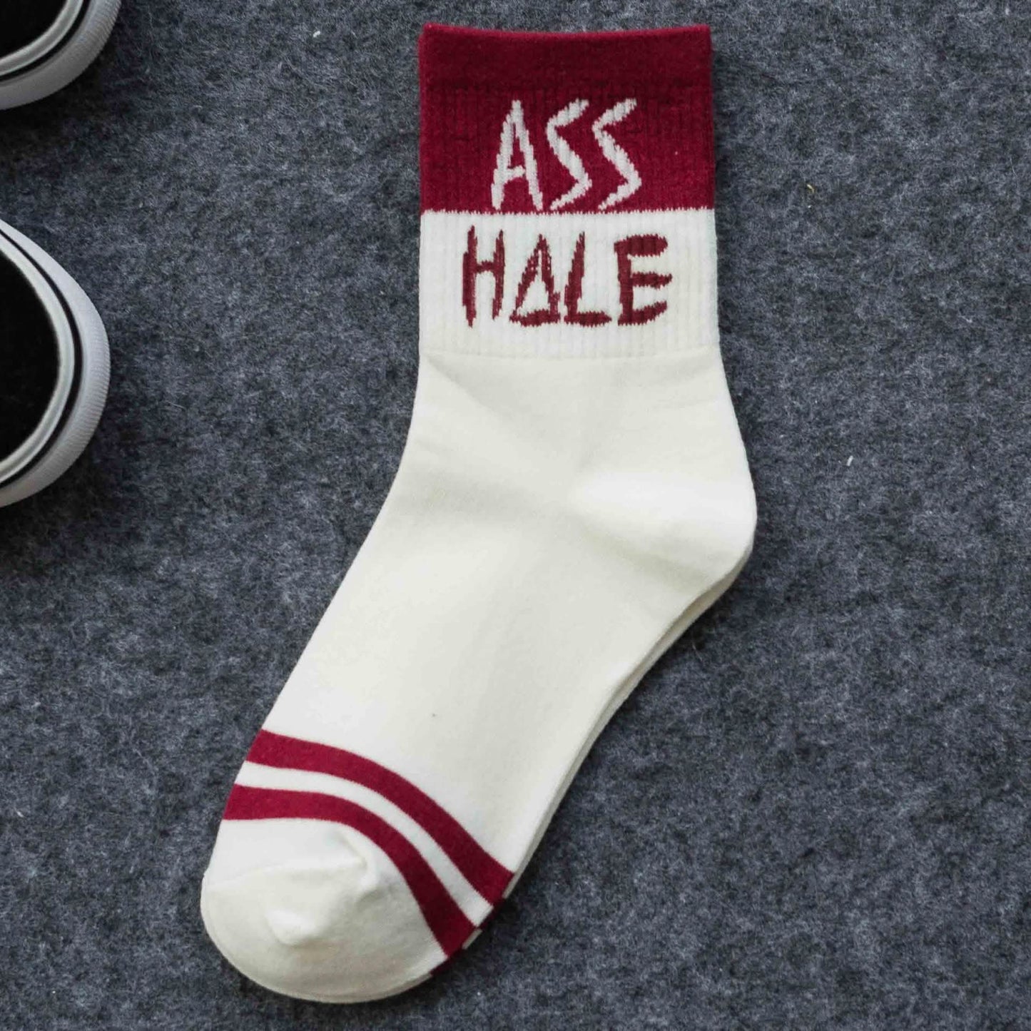 5-Pairs Unisex English Letter Street Fashion Cool Socks