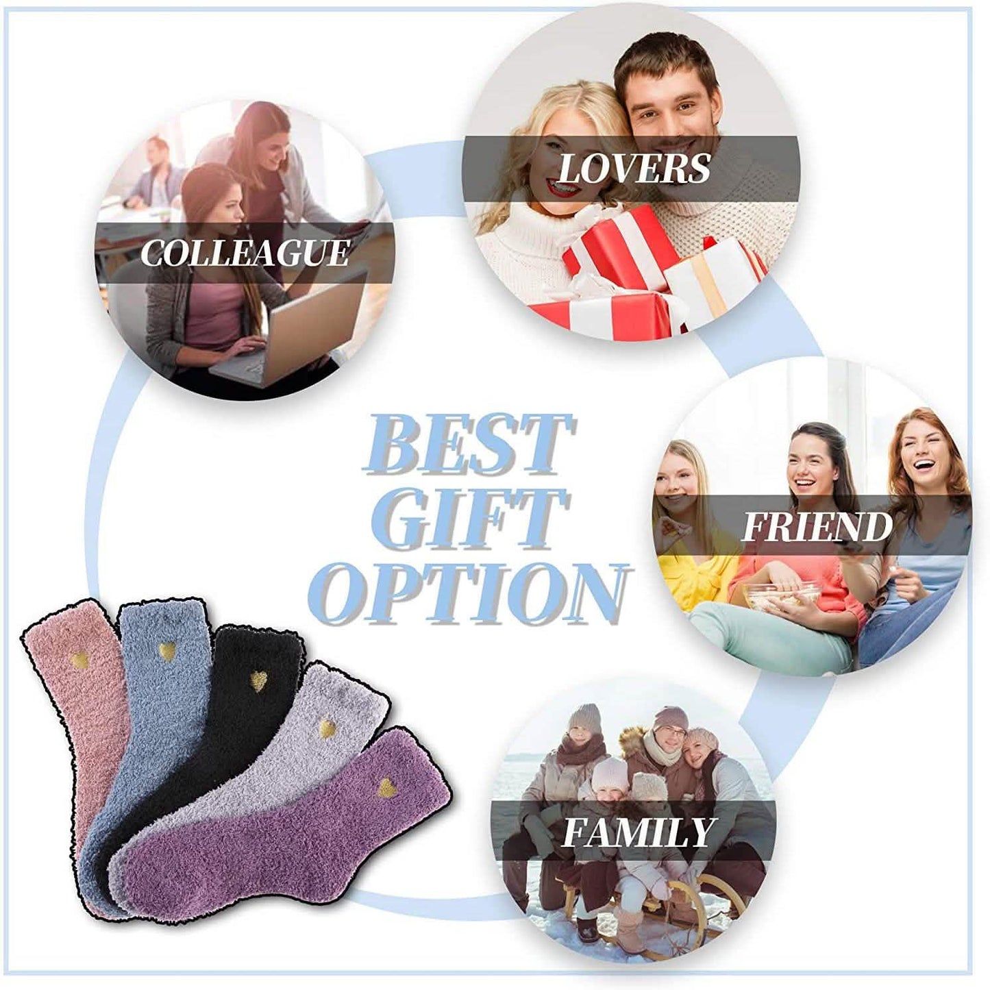 5-Pairs: Women's Soft Winter Warm Socks